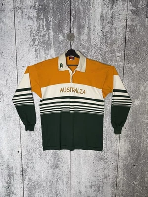 Vintage 90s Canterbury Australia Rugby Union Long Sleeve Polo Shirt Jersey - Image 1 of 4