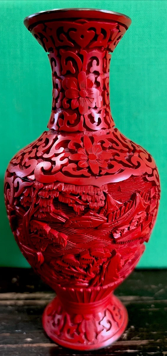 铜红中国古董花瓶| eBay