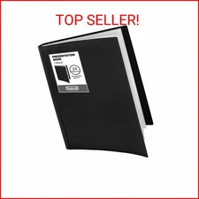 Dunwell Binder with Plastic Sleeves, Black 24-Pocket Presentation Book, 8.5 x 11