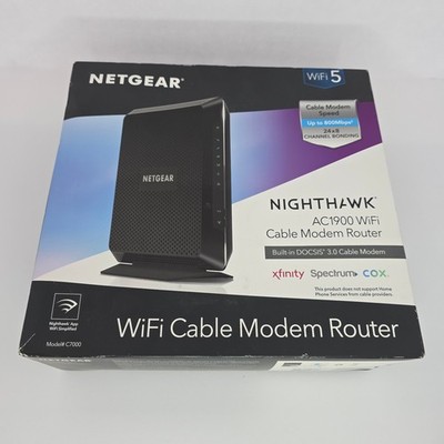 NETGEAR Nighthawk AC1900 WiFi DOCSIS 3.0 Cable Modem Router (C7000)