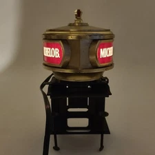 Vtg Michelob Beer Lighted Sign Screw Down Clamp Bar Register Table Lamp Light Up
