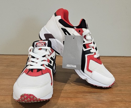 ASICS Running Shoes Mens 7.5 Tiger Gel-DS Trainer OG White Black Red H704Y Retro