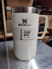 Stanley Stay Hot Camp Mug  18/8 Stainless Steel Insulated Glossy Cream 24oz NWT