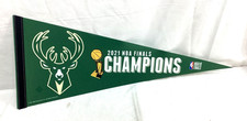 2021 NBA Finals World Champions Milwaulkee Bucks Pennant Flag FREESHIP