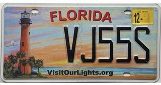 99 CENT SALE 2020s Florida LIGHTHOUSE License Plate #VJ55S No Reserve