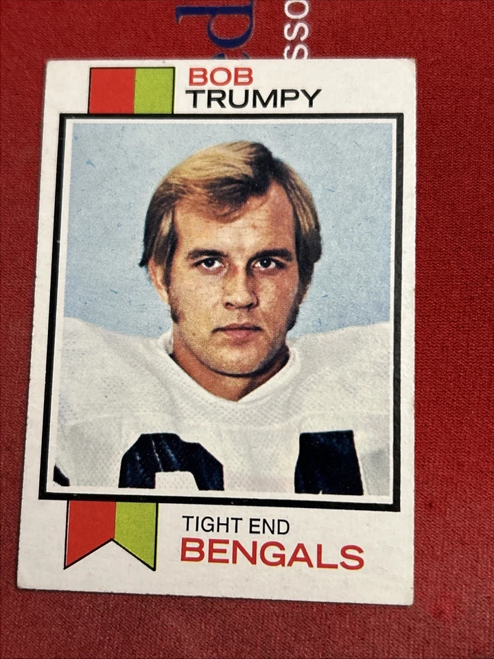 1973 Topps BOB TRUMPY #7  BENGALS Vintage Football Card  SHARP Corners Gem - Image 3 of 4
