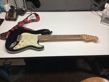 RARA CHITARRA ELETTRICA VINTAGE SQUIRE FENDER STRAT BLACK PEARL COME TESTATA 6 corde