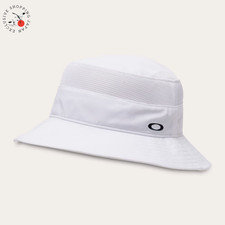 Oakley Golf Men's Bucket Hat Cap 26.0 Dry Ellipse Logo Mesh UV 2026 Model White