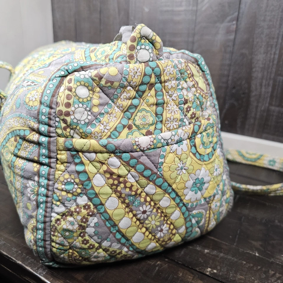 Bolso de Lona Vera Bradley Retirado Fin de Semana Limón Parfait Paisley Amarillo Turquesa Foto 3 de 4