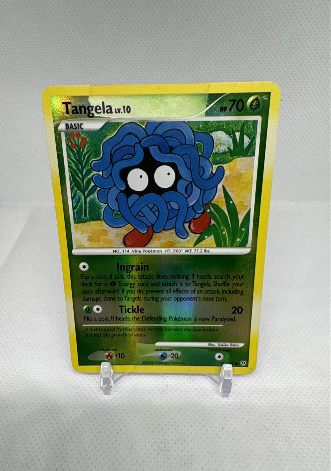 Tangela 78/100 Stormfront Reverse Holo ( Tape )