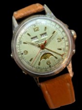 Precimax Automatic Triple Calendar Vintage Watch 1950s Swiss Made