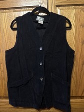 Vintage JJ Farmer 100 Cotton Corduroy Vest Black