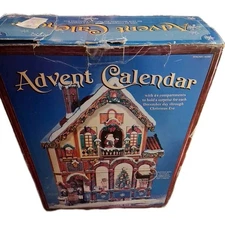 Costco 2015 Christmas Advent LARGE Wood 24 Door 3D Calendar House With Box
