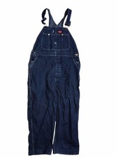 Dickies Overalls 36x30 Fit 36x25 Blue Indigo Denim Bib Farmer Carpenter Mechanic