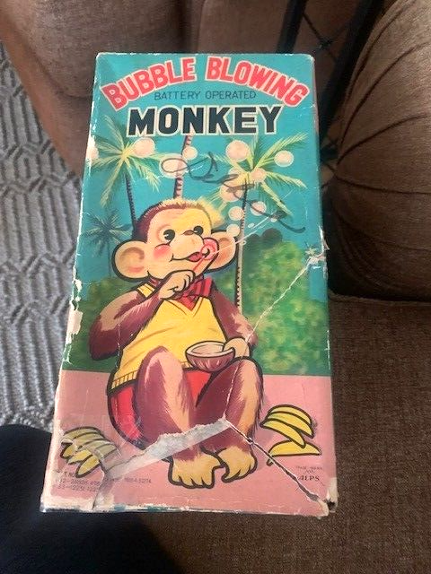 ◇送料無料◇作動品◇1950年◇ALPS◇BUBBLE BLOWING MONKEY◇