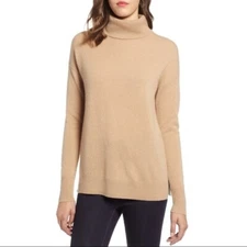 NWT Halogen Cashmere Turtleneck Sweater in Camel- Size XS #S2891