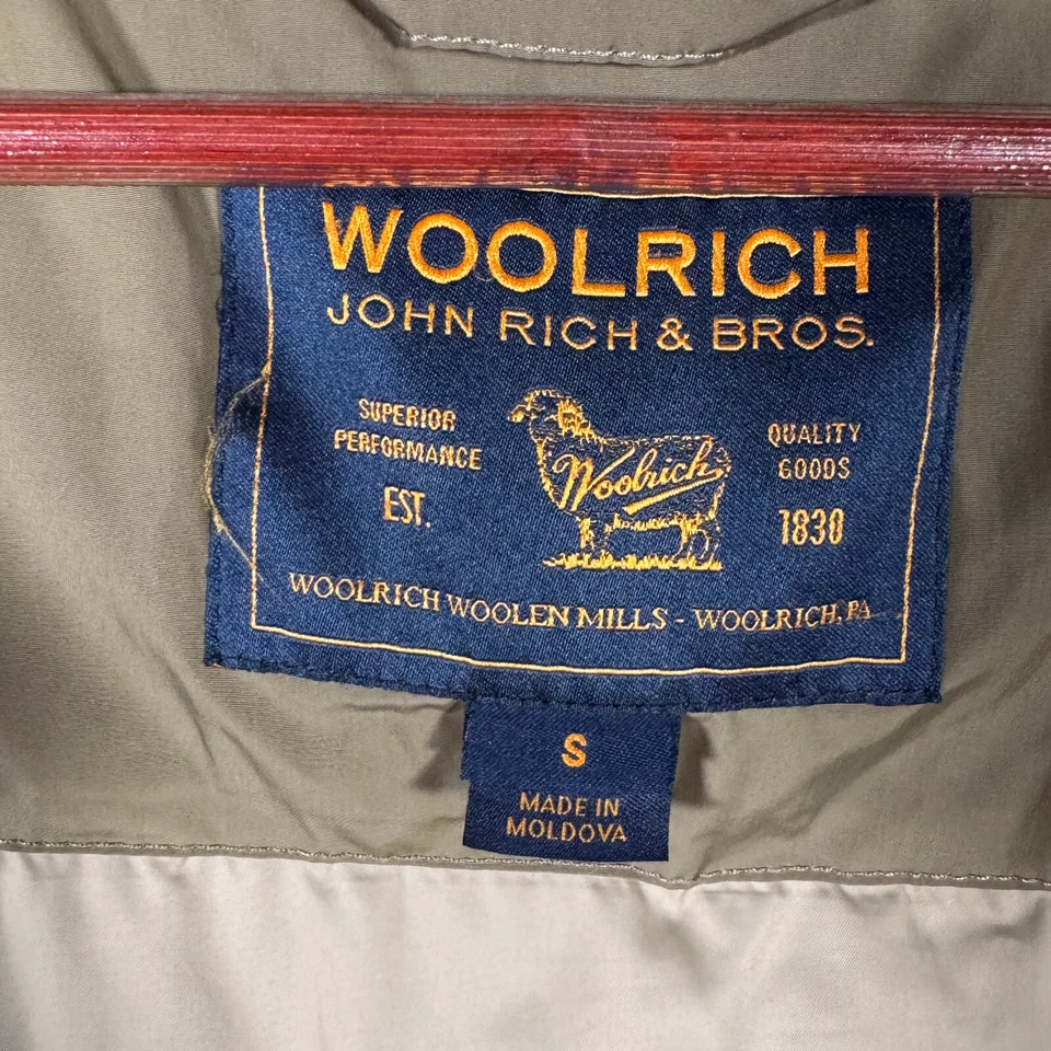 Woolrich Jacket Womens Small Brown Arctic Down Parka Raccoon Fur *FLAW - Image 4 of 4