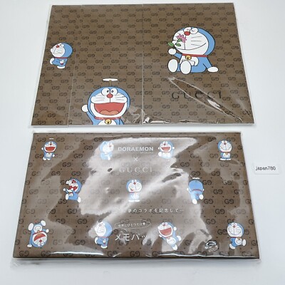 Gucci x Doraemon Letter paper & Memo Pad magazine Novelty Set (ES016)