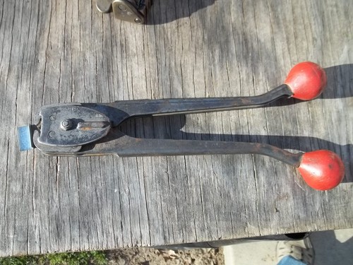 2 Signode Tool 3/8" - 1/2" Tensioner + Strapping Crimper Sealer Strapping Tool - Picture 5 of 15