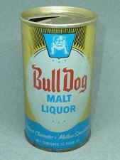 Empty Top Opened 12oz Bull Dog Malt Liquor S.S. Tab-Top 