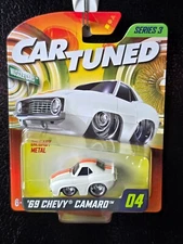 Car Tuned 1969 Chevrolet Camaro White Orange strips  1/64 Series 3 #4 Walgreens