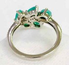 HSN Colleen Lopez Sterling Silver Sakota Emerald & White Zircon Ring Size 8 — photo 7