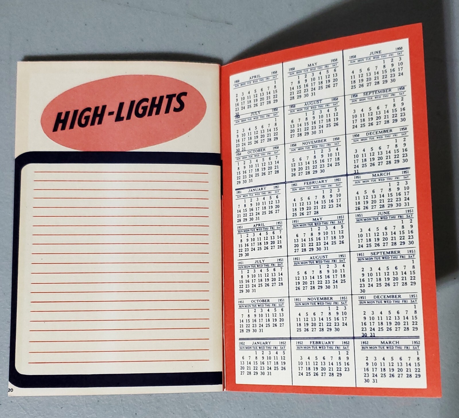 1950 Standard Oil Personalized Tourist Information Travel Expense Tracking Book