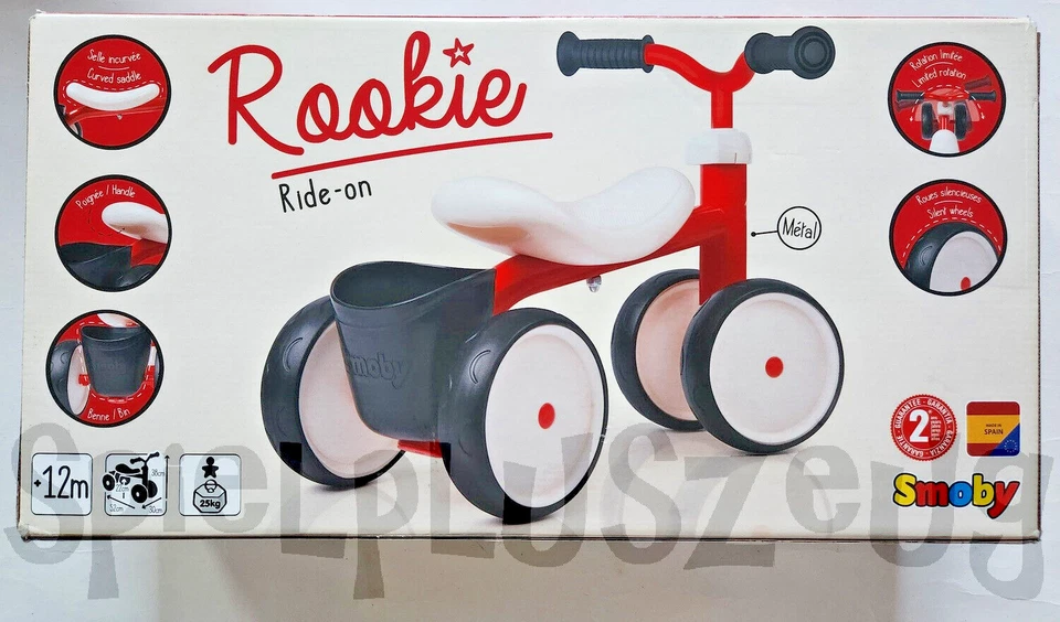 Smoby Rookie Ride -on Laufrad Metal Rahmen ab 12 Monaten