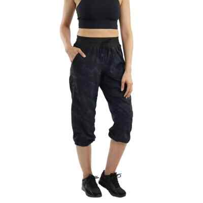 Spyder Women's Woven Capri Active Pants Stretch Drawcord Lightweight Pocket Gym