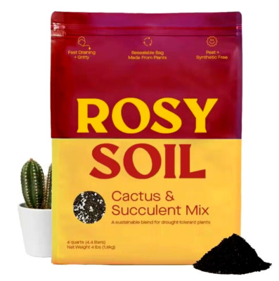 ROSY SOIL Cactus & Succulent Mix - 4 Quarts