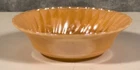 Vintage Anchor Hocking Fire-King Peach Lustre Swirl Bowl - 1950s Milk Glass USA