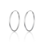 925 SOLID Sterling Silver Hoop Earrings 14mm Small Tiny Hinged Sleeper Pair