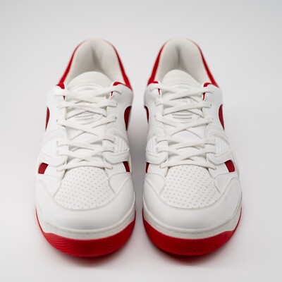Size 12.5 - Gucci Basket Low White Demetra Red for sale  display picture 1