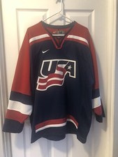 Nike USA Team Hockey Winter 2002 Olympic Jersey Men  s Medium NWOT