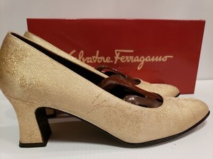 champagne gold block heels