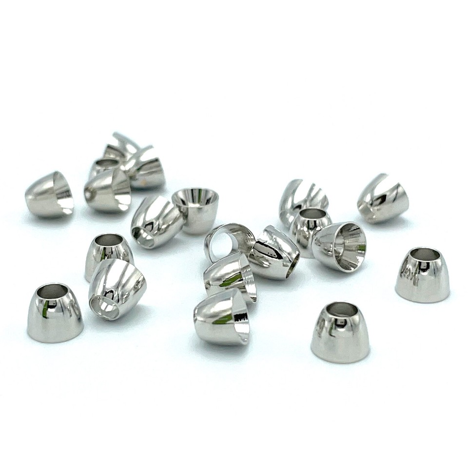 Upstream Essentials Brass Tapered Cone Heads For Fly Tying – 5mm / 3/16" (50 Pack)