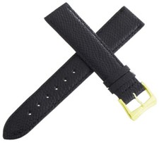 Raymond Weil 18mm Black Lizard Leather Watch Band Strap Gold Tone Buckle