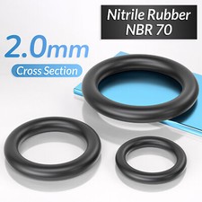 Metric Nitrile Rubber O-Rings 2mm Cross Secti...