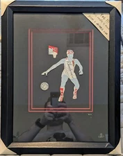 Vintage Martin Allen Can Art Budweiser Basketball Player Black - RARE