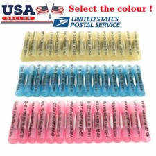 100PCS Heat Shrink Electrical Wire Butt Connectors Splice Crimp Terminals / Mix