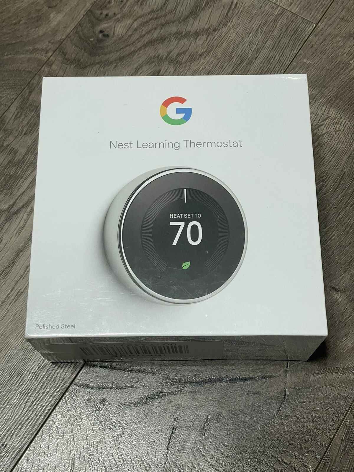 Google Nest 3rd Generation Learning Thermostat (Polished Steel) T3019US