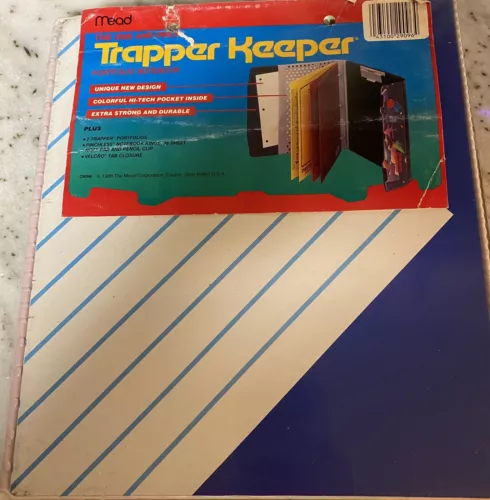 NOS Vintage Mead Complete Trapper Keeper Notebook 1990s Folders Notepad Pink