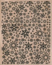 Snowflake Background 4 3/4 x 5 3/4" Rubber Stamp, Mixed Media, Background