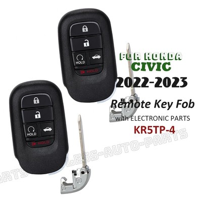 2 KR5TP-4 for Honda Civic 2022 2023 Proximity Smart Remote Key Fob 72147-T20-A11