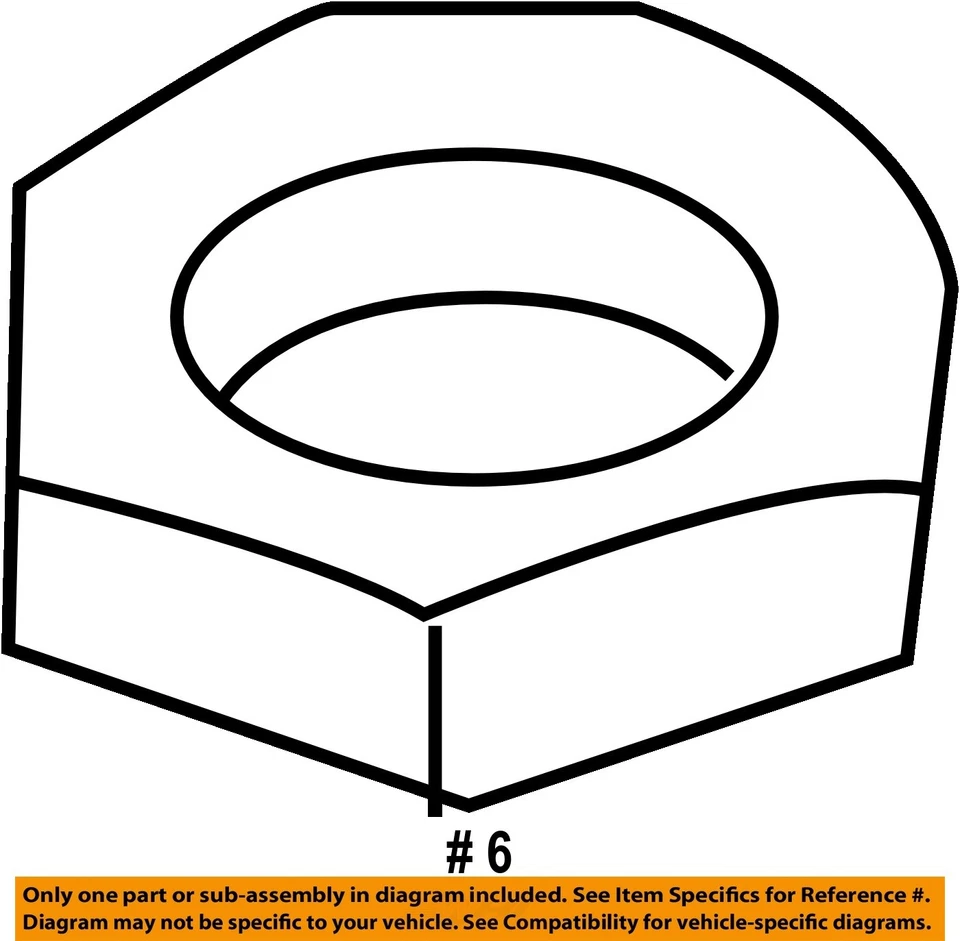 Componentes de suspensão CHRYSLER OEM 00-22 2500 - Porca de junta esférica superior 6505623AA - Imagem 2 de 2