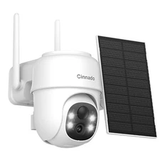 Cinnado 4MP 2K Wireless Solar Security Camera Outdoor Smart Home  AI Detection