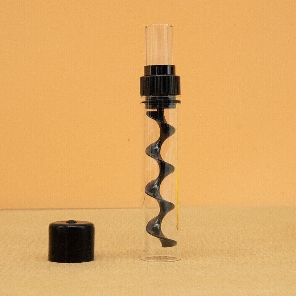 3.5" Mini Twisty Glass Blunt Glunt V12 Smoking Pipe Metal Tip + Brush Black Hot eBay