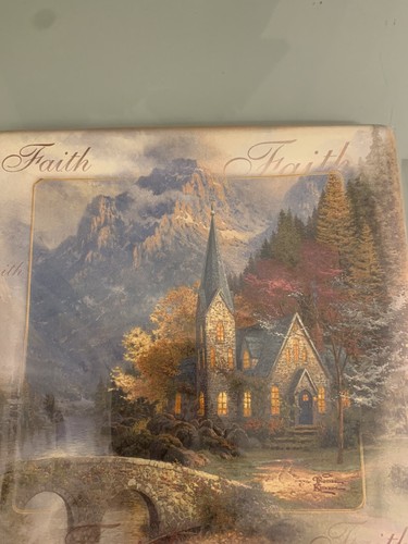 Vintage Thomas Kinkade The Mountain Chapel Ceramic Plate Bradford Exc. NIB - Picture 6 of 9