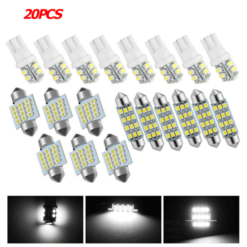 Kit de 20 bombillas LED interiores domo matrícula luces para Honda Toyota - Imagen 12 de 12