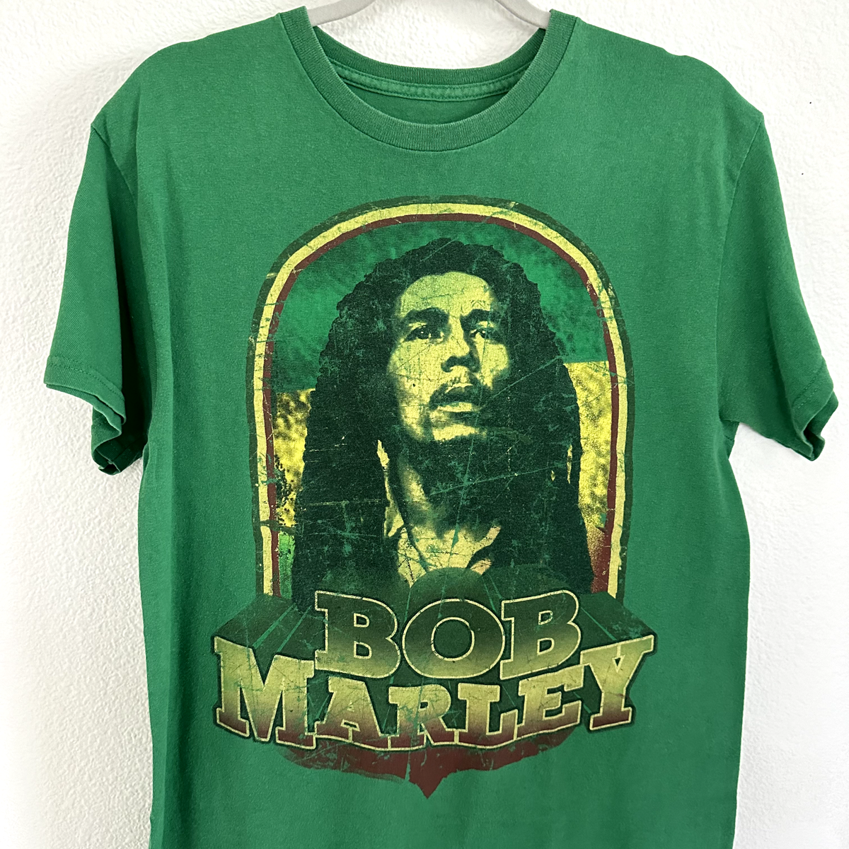 Bob Marley Green Short Sleeve Graphic T-Shirt Men's Size Medium